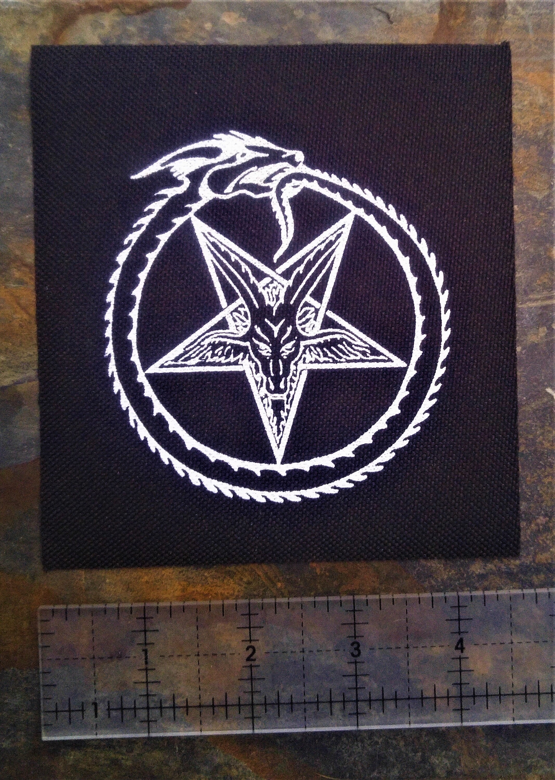 Satanic Pentagram Patch - Punk DIY Leftover Crack Occult Gothic