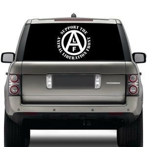 Animal Liberation Front Die Cut Vinyl Aufkleber - Wasserdichte Tierschutzrechte Punk Anarcho Kruste Vegan Vegetarisch Anarchie Earth First Human