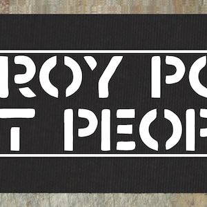 Destroy Power not People BACK Patch - Menschenbefreiungsrechte Untermenschen Kruste Anarcho Punk Amebix Disorder Dirt Icons of Filth Übel