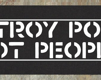 Destroy Power not People BACK Patch - Crass Human Liberation Rights Subhumans Crust Anarcho Punk Amebix Disorder Dirt Icons of Filth Nausea