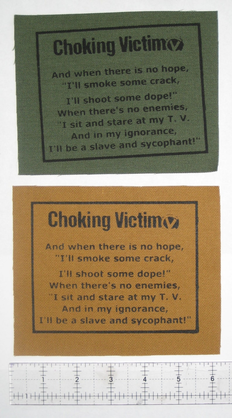 CHOKING VICTIM DIY Patch Anarcho Punk Crust Ska Leftover Etsy