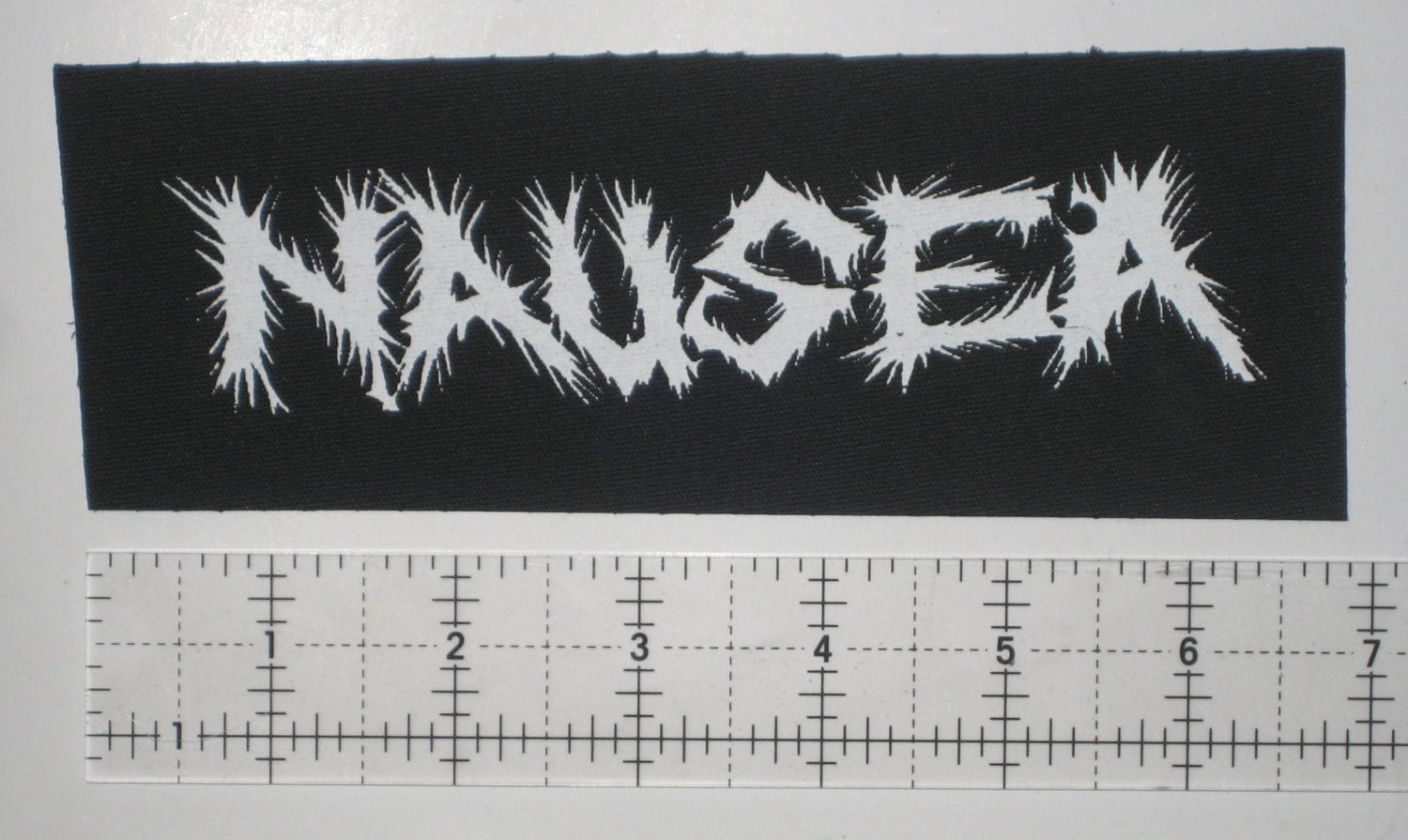 Nausea Patch - DIY Anarcho Crust Punk Hellshock Extinction of mankind Phobia Warsore MDC Los Crudos Amebix Disclose Flux of Pink Indians DIY