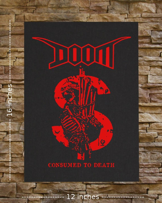 Doom Back Patch - Crust Anarcho Punk D-beat Anti Cimex