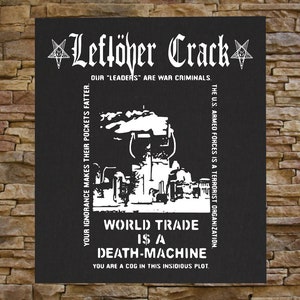 Linker Riss BACK PATCH Anarcho Punk Crust Ska Erstickendes Opfer Star Hipster-Bürger Fisch Kein Bargeld Die verseuchte Morgenruhm F-minus