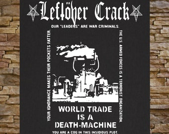 Leftover Crack BACK PATCH Anarcho Punk Crust Ska Choking Victim Star Hipsters Citizen Fish No Cash The Infested Morning Glory F-minus