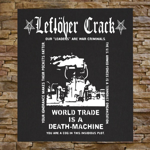 Leftover Crack BACK PATCH Anarcho Punk Crust Ska Choking Victim Star Hipsters Citizen Fish No Cash The Infested Morning Glory F-minus