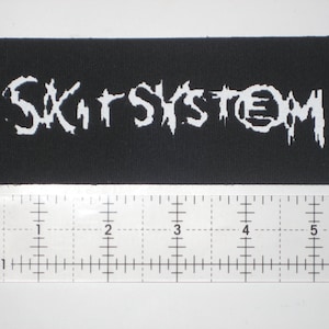 Skitsystem Patch - DIY Anarcho Crust Punk D-beat Wolfbrigade Disfear Wolfpack Avskum Anti Cimex Disrupt Nausea Black Flag Dead Kennedys Doom