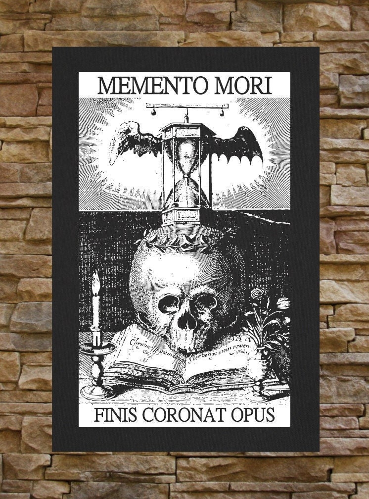 Memento Mori Canvas Print / BACK Patch - Skull Occult Gothic