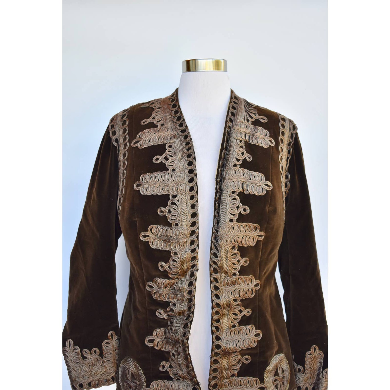 Vintage Victorian Velvet Fitted Coat S M Etsy