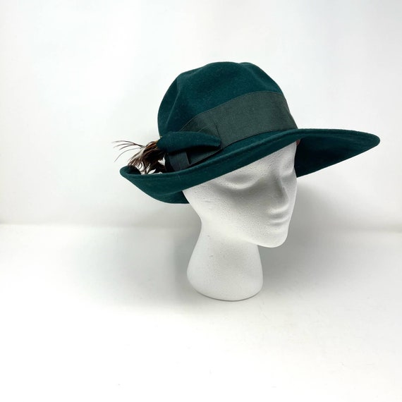 1950s Feather Green Dandy Hat