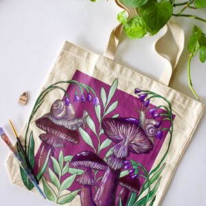 Custom Hand Painted Tote Handbag