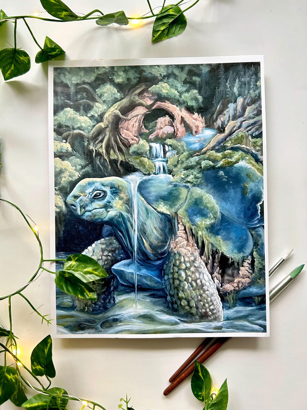Tortoise Art Print, Fantasy Wall Art, Tortoise Home Decor - Etsy