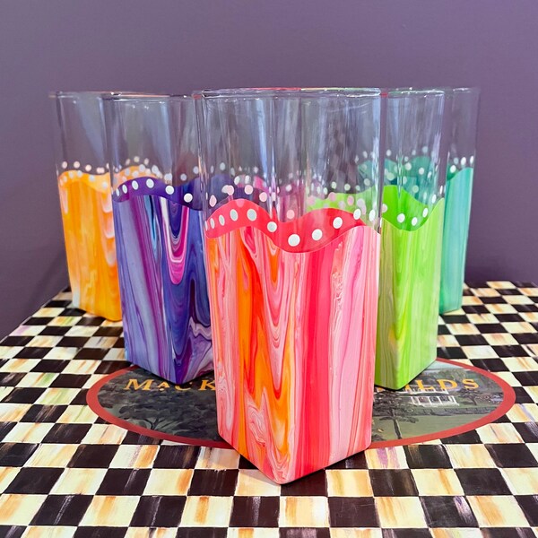 Hand Paint Glasses Etsy