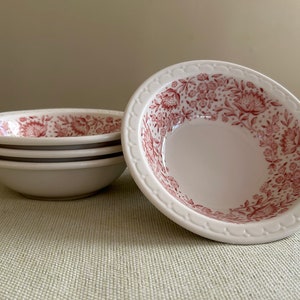 LOT 2 – Syracuse China Roxbury (Mayflower Red) Pattern – 6 inch Bowls, Set of 4