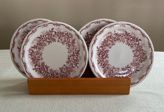 食器 sold Vintage Syracuse China Railroad CARDINAL RED LINE Econo-Rim