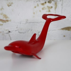 Free US Shipping! Vintage Mid Century Dolphin Bottle Opener Red West Germany