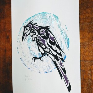 Raven Formline Art - Northwest Coast Style - Handmade Screen Print ...