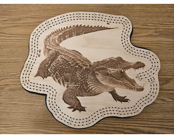 Alligator Cribbage Board