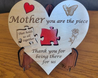 Mother Puzzle Heart