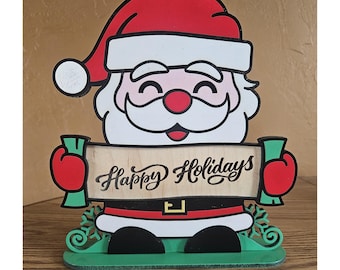 Santa with sign