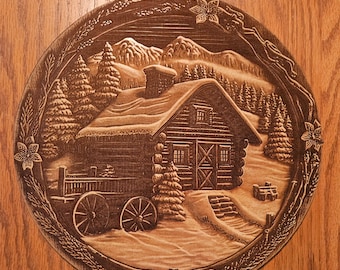 3D illusion Winter Cabin