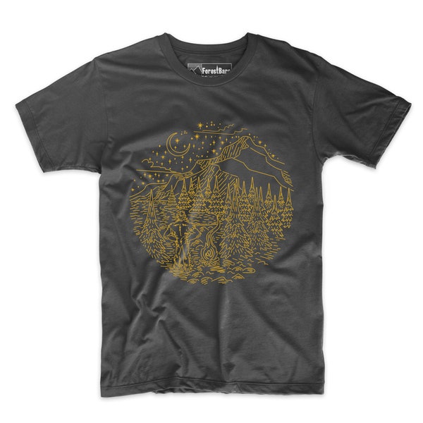 Bigfoot's Starry Night T-Shirt, Sasquatch Shirt
