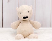 Stuffed Polar Bear, Stuffed Bear, Bear Stuffed Animal, Knit Bear, Knit Stuffed Toy, Plush Bear, Kids Toy, Handmade Teddy Bear, White Bear