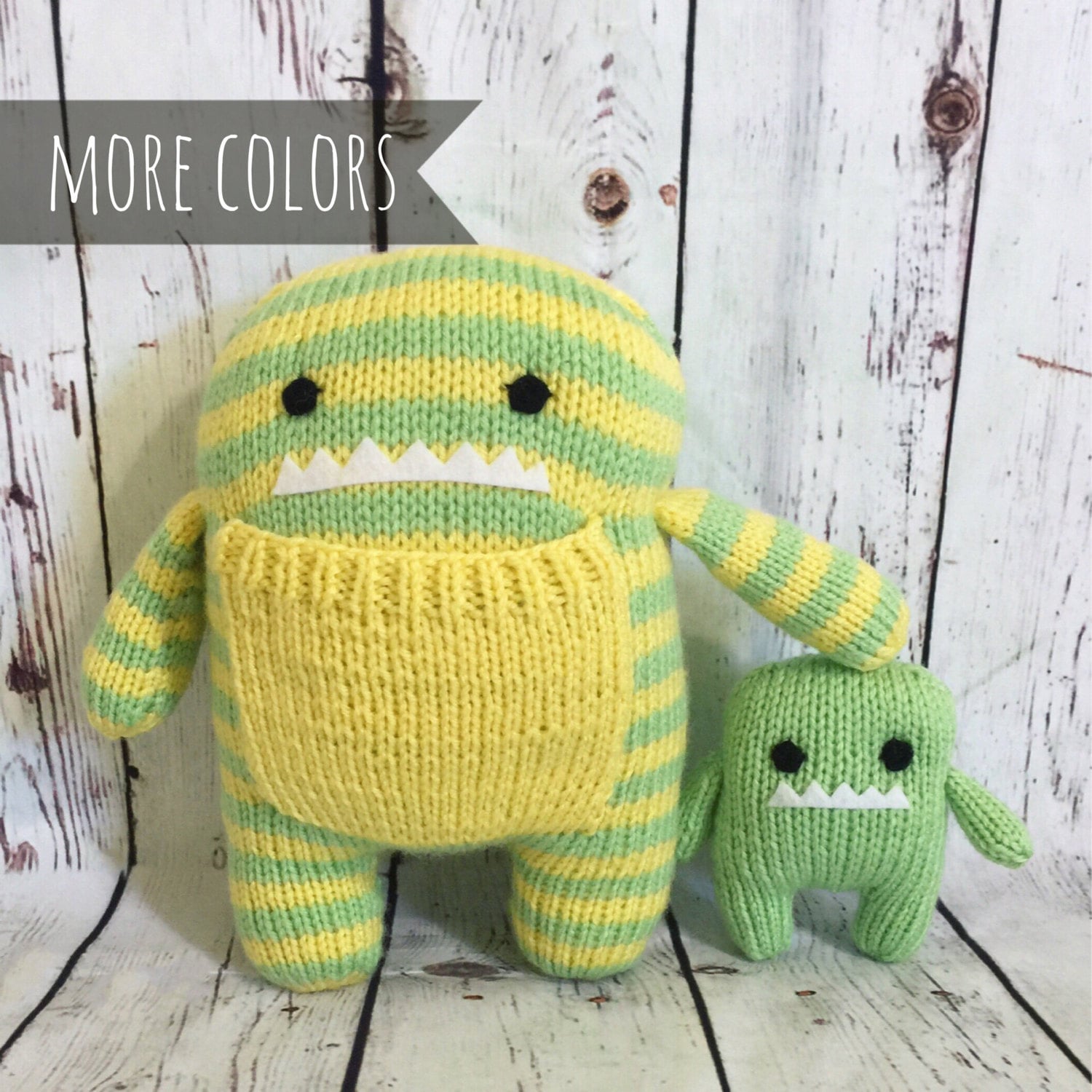 Mommy Baby Monster Stuffed Monsters Knit Monster Knit