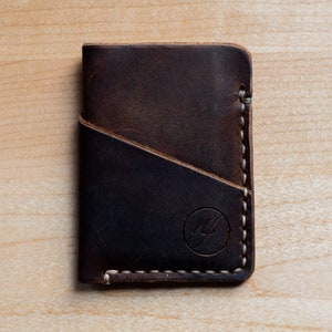 The Edison, una billetera delgada cosida a mano / cuero Horween / billetera delgada / HECHA PARA DURAR / minimalista