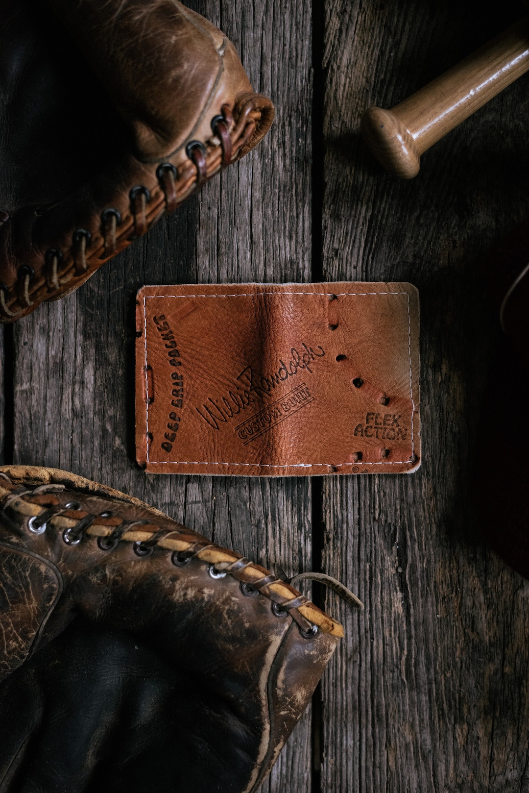 Vintage Wallet Made From Macgregor Willie Randolph BASEBALL GLOVE