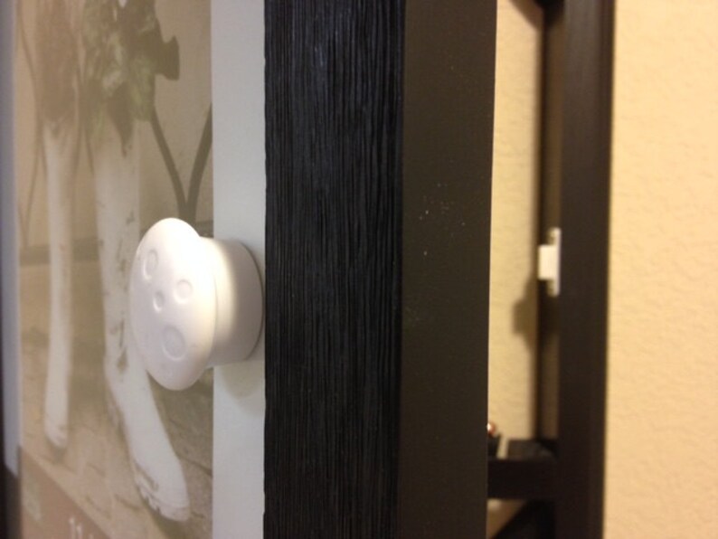 Black Frame with hidden storage and magnetic locking system