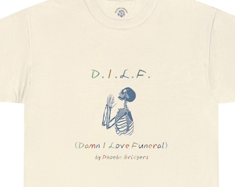 Maglietta Phoebe Bridgers - Damn I love Funeral di Phoebe Bridgers - Maglietta Skeleton - Boygenius - Maglietta Artsy Band - Maglietta unisex in cotone pesante