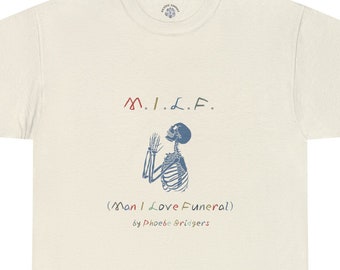 Camiseta de Phoebe Bridgers - "Man I love Funeral" de Phoebe Bridgers - Camiseta de esqueleto - Camiseta de banda artística - Camiseta unisex de algodón grueso