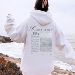 Dreamy Libra Sweatshirt- Libra Astrology Birthday Gift- Fairycore Hoodie- Aesthetic Astrology Hoodie- Unisex Heavy Hooded Sweatshirt
