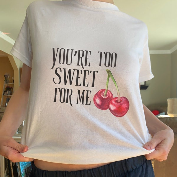 Hozier Vintage T-Shirt- You're Too Sweet For Me- Cherry Aesthetic Hozier Merch- Unisex Heavy Cotton Tee