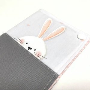 Protège carnet de santé, lapin,  étui, étui pour carnet de vaccination, personnalisation