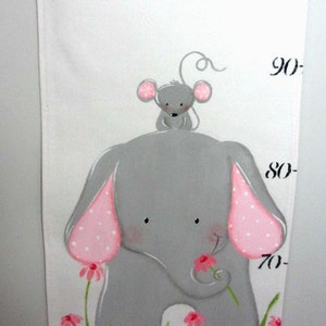 Elephant growth scale, size scale, fabric, growth rule, room decoration, measurements, baby