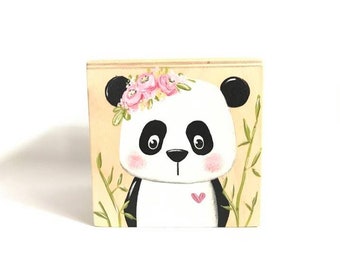 Animals, piggy bank, gift, baby, panda, coins