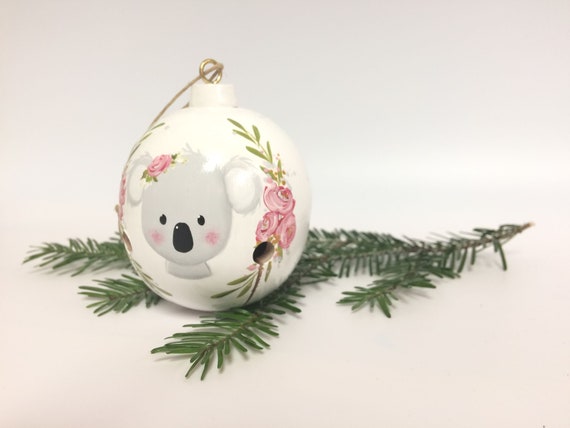 Boule De Noël Personnalisée Ornement Cadeau Koala Premier Noel
