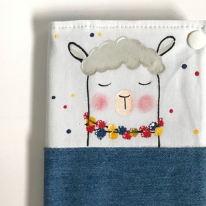 Protège carnet de santé, lama, étui, étui pour carnet de vaccination, personnalisation