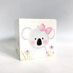 Animals, piggy bank, gift, baby, koala, coins