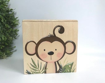 Monkey, piggy bank, gift, baby