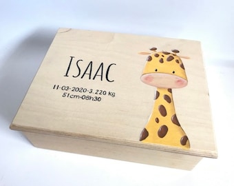 Giraffe Memory box, keepsake box, baby, child memory box