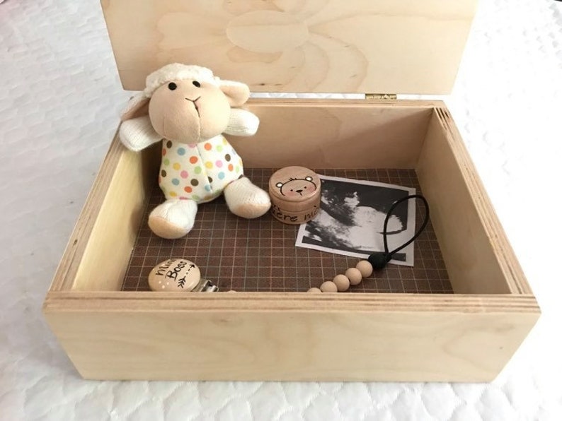 Bear Memory Box Keepsake Box Baby Child Memory Box Etsy