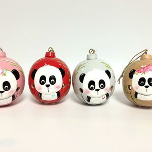 Christmas ball ornament, panda, baby, personalized gift