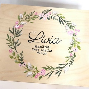 Baby Keepsake Box Personalised, New Baby Gift Girl, For Newborn, Unique Baby Memory Box Gift for New Mum