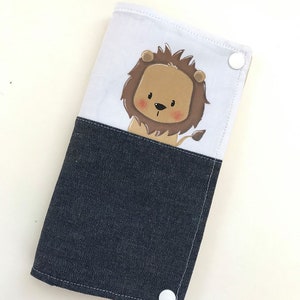 Protège carnet de santé, lion, étui, étui pour carnet de vaccination, personnalisation
