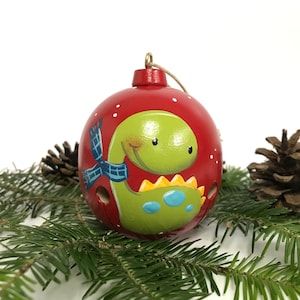 Christmas ball, ornament, dinosaur, baby, personalized gift