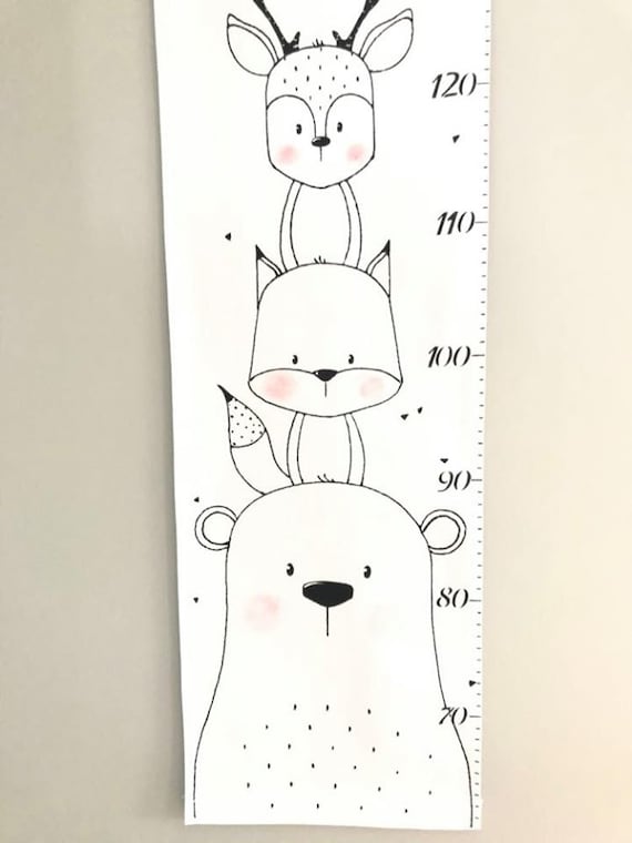 Animal Growth Scale Toise Size Scale Fabric Growth Rule Etsy