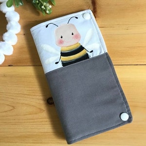 Protège carnet de santé, abeille,.  étui, étui pour carnet de vaccination, personnalisation